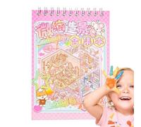 Libro Pegatinas Mini Decoraciones | Pegatinas 3D Superponibles Escenas Miniaturas | Cuaderno Creativo Reutilizables Mundos En Relief, 20 Pages Dioramas Kawaii