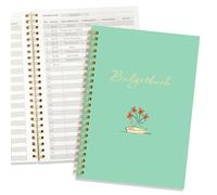 Libro presupuestario A5 - Rastreador de gastos y planificador financiero con 120 páginas, 31 líneas por página para entradas diarias, libro de efectivo para ingresos y gastos (verde)