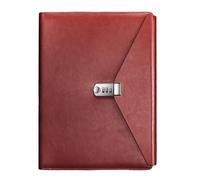 Libro profesional para firmar contratos para 4 papeles que incluyen cierre de contraseña y piel sintética para carpetas de abogados de gestión de documentos