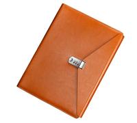 Libro profesional para firmar contratos para 4 papeles que incorpora cierre de contraseña y piel sintética para gestión de documentos, carpetas de contratos comerciales