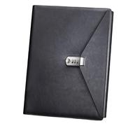 Libro profesional para firmar contratos para 4 papeles que incorpora cierre de contraseña y piel sintética para gestión de documentos, carpetas de contratos comerciales