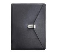 Libro profesional para firmar contratos para 4 papeles que incorporan cierre de contraseña y piel sintética para carpetas de venta de gestión de documentos