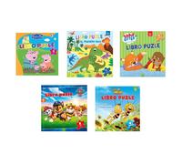 Libro puzles Peppa Pig/ Patrulla Canina/ La abeja Maya/ Eddie Otter/ Dinosaurios
