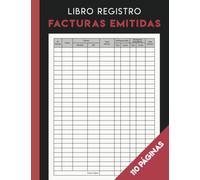 Libro registro facturas emitidas: Registro contabilidad para autónomos y empresas | A4.