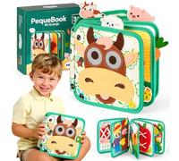 Libro Sensorial Montessori - Busy Board de Fieltro - Busy Book Animales Granja - Juguete Montessori Educativo con Actividades Interactivas - Tablero Montessori 3 Años - Regalo Original Cumpleaños