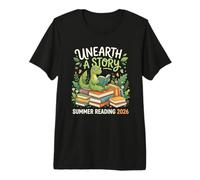 Libro sobre Dinosaurios de 2026, Lectura de la Biblioteca de Verano de Unreath a Story Camiseta Premium