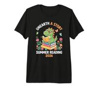 Libro sobre Dinosaurios de 2026, Lectura de la Biblioteca de Verano de Unreath a Story Camiseta Premium