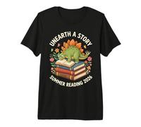 Libro sobre Dinosaurios de 2026, Lectura de la Biblioteca de Verano de Unreath a Story Camiseta Premium