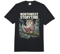 Libro sobre la Vida de los búhos del Pacífico Leyendo Northwest Storytime Rainy Day Comfort Colors Adult Heavyweight T-Shirt
