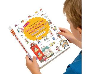 Libro sonoro en inglés | Juguete de lectura para jardín de infantes - Libros educativos interactivos - para el desarrollo del lenguaje, la escucha y la Palabra para el jardín de infantes
