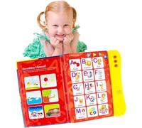 Libro Sonoro Interactivo para Aprender Inglés - Juguete Educativo con Abecedario, Números, Formas y Animales - 8 Páginas de Actividades, 3 Modos de Aprendizaje y Más de 100 Sonidos para Niños 3+ Años