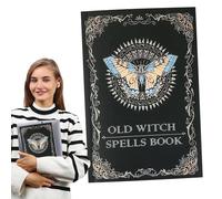 Libro vintage de las sombras - Diario de hechizos con apariencia de cuero envejecido, tomo antiguo en para escritura ritual, cuaderno de brujería mística / Libro de las sombras vintage Para dec