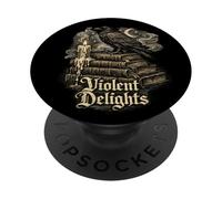 Libro Violent Delights Dark Academia Raven Leer Horror gótico PopSockets PopGrip Adhesivo