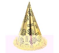 LIBROLANDIA 7973D Cappello Cono BONNE ANN?E Oro con FRANGIA