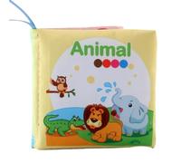 Libros arrugados, libros de tela Crujido sensorial masticable | Libro masticable lavable y arrugado lavable para aliviar los empujones dentales, perfecto C