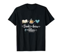 Libros + Brew = Bliss - Pizarra para Amantes de los Libros Camiseta