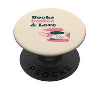 Libros Café & Amor (Gráfico) PopSockets PopGrip Adhesivo