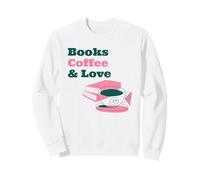 Libros Café & Amor (Gráfico) Sudadera