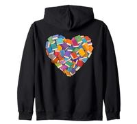 Libros Corazón Lector Libro Libro Nerd Lectura Amante Sudadera con Capucha