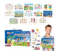 Libros de Actividades para Niños de Viaje,Juguete De Desarrollo De Habilidades Motores,Actividades De Aprendizaje Para La Edad Preescolar - Para Niños Y Niñas Hogar Guardería Infantil Aut