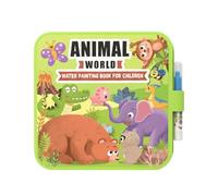 Libros de acuarela para principiantes, herramientas de pintura portátiles reutilizables de dibujos animados, libro de práctica de acuarela, para viajes, manualidades, coche, escritorio, preescolar