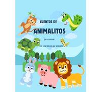 libros de animales para colorear con 1 historia por animalito: imágenes fáciles y divertidas de objetos cotidianos y animales para colorear