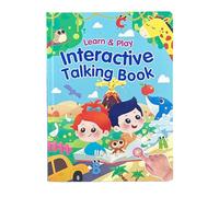 Libros de aprendizaje interactivo - Aprender a hablar de libros para niños | Papel recubierto con 14 temas, más de 260 palabras juguete de desarrollo del discurso de ortografía, ideal para guardería,