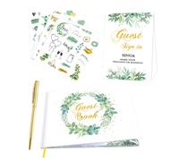 Libros de boda para firmar invitados | Libro de visitas con 120 páginas en para actividades de carnaval | Álbum de fotos de tapa dura, libro de registro, incluye lápiz de registro y 4 pegatinas
