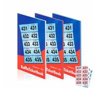 Libros de boletos para rifa numerados del 1 al 1000 con código de seguridad, boletos perforados para guardarropa, sorteo numerado, eventos de caridad, sorteo de la suerte, libro de boletos de sorteo