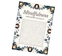Libros de búsqueda de palabras para adultos, búsqueda de palabras mindfulnes,Word Find Actividad de rompecabezas | Actividades portátiles para ejercicios cerebrales, juegos de entretenimiento para el