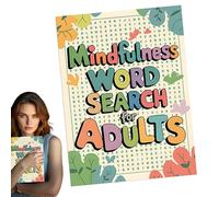 Libros De Búsqueda De Palabras para Adultos, Mindfulness WordSearch| Palabra Buscar Libros - Juegos De Entretenimiento Portátiles, Actividades De Ejercicio Cerebral para Adultos Mayores