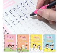 Libros de entrenamiento de escritura ranurada, libro de escritura a mano para niños de 3 a 8 años, libro de entrenamiento de escritura ranurada, kit de aprendizaje de letras, libros