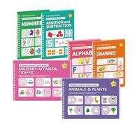 Libros De Escritura con Ranuras para Niños,Juguetes Educativos Reutilizables para Calcar | Libro de Aprendizaje de Letras para Escritura a Mano,para Profesores Niños Preescolar Casa