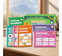 Libros De Escritura Con Ranuras Para Niños - Juguetes Educativos Reutilizables Para Calcar | Libro de Aprendizaje de Letras para Escritura a Mano | Para Preescolar Jardín De Infancia Escuela Hogar Via