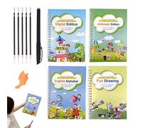 Libros De Escritura Con Surcos Para Niños | Cuadernos De Trabajo De Números,Libreta De Práctica De Caligrafía Con Surcos Para Niños | Para Principiantes Preescolar Infantil Colegio Casa Viajes Fin de