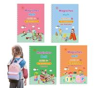 Libros de escritura, libro de trabajo ranurado reutilizable para niños, diseño ligero con desarrollo educativo, herramienta de aprendizaje para preescolar, jardín de infantes y oficina, 5.2 x 7.4