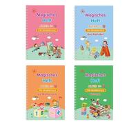 libros de escritura para niños - 13,2 x 18,8 cm de seguimiento de la pista, almohadilla de práctica creativa, libro copia de actividad reutilizable con páginas acanaladas | educativo diverten
