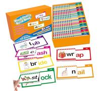 Libros de familia de palabras, tarjetas de aprendizaje de fonética, sonidos de letras y rimas, libros para alumnos, fonética