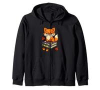 Libros de otoño y Zorro Lindo Sudadera con Capucha