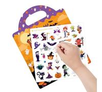 Libros de pegatinas para niños - 2025 nuevas pegatinas reutilizables, actividad de aprendizaje temprano | -Libro de pegatinas de refuerzo para niños de 3 a 6 años, educativo de Halloween-On