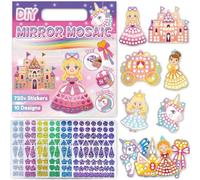 Libros de Pegatinas Reutilizables, Juego de Manualidades de Mosaicos, 3D Libro de Pegatinas Infantil, DIY Pegatina de Mosaico para Niños, Educativo de Pegatina, para Niños, Regalo Niña (Color B)