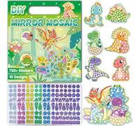 Libros de Pegatinas Reutilizables, Juego de Manualidades de Mosaicos, 3D Libro de Pegatinas Infantil, DIY Pegatina de Mosaico para Niños, Educativo de Pegatina, para Niños, Regalo Niña (Color A)