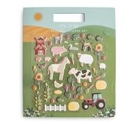 Libros de pegatinas reutilizables Mushie (Animales de granja) | Pegatinas esponjosas y removibles | Actividad de arte y manualidades para niños