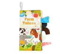 Libros de tela,Libros arrugados de animales - Libro de tela de cuentos para niños pequeños en | Juguete sensorial Montessori, cochecito de juguete para viajes en movimiento, regalo de Sollee