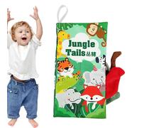 Libros de tela,Libros arrugados de animales,Libros de tela suave para niños pequeños - Juguetes sensoriales, juguetes Montessori, libros de educación temprana para niños y niñas de 3 a 18 Onlynery