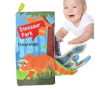 Libros de tela para bebés,Libros de tela para bebés,Libros táctiles colas de animales - Libros de tela suave, Juego de actividad sensorial de aprendizaje temprano interactivo para niños pequeños