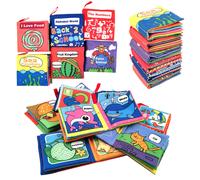 Libros de tela suaves para beb?s, ni?os peque?os y beb?s: aprendamos juntos, juguete educativo para ni?os y ni?as, regalo de baby shower, paquete de 6