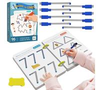 Libros de Trazos para Niños - Juego de Tarjetas Borrables - Set para Practicar Escritura de Números y Letras | para Niños y Niñas Preescolar Lectura Aprendizaje Lógica Cerebro Coordinación Mano