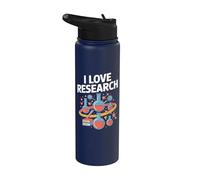 Libros de vasos de precipitados I Love Research Science Stainless Steel Insulated Water Bottle