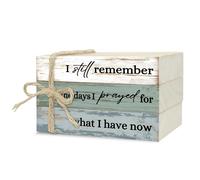 Libros decorativos para decoración del hogar, pila de libros de madera para decoración de mesa, I Still Remember The Days I Prayed, libros de decoración para sala de estar, estantería oficina